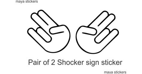 pair of 2 shocker hand sign vinyl decal sticker buy online in india