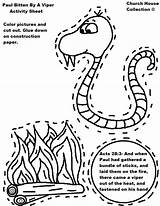 Bitten Apostle Viper Shipwrecked Dominical Manualidades Shipwreck Getcolorings Timothy sketch template