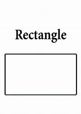 Rectangle Coloring Shapes Printable Pages Shape Geometry Color Kids Drawing Clipart Simple Worksheets Preschool Template Clip Print Easy Words Activities sketch template