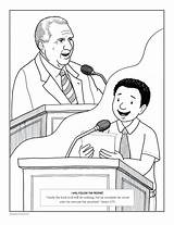Coloring Pages Mormon Prophet Kids Print Color Man Praise Hymn Teaching Jesus sketch template