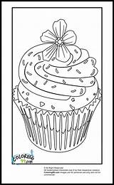 Coloring Pages Cupcake Cupcakes Sprinkles Food Printable Colouring Flower Hard Template Teamcolors Cute Choose Board Sheets Visit Detailed Ministerofbeans Topper sketch template
