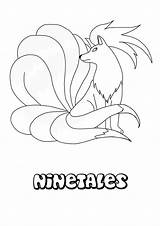 Coloring Pages Nine Tails Popular Pokemon Fire sketch template