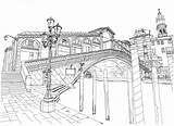 Coloring Bridge Rialto Pages Adult Adults Venice Covered Kids Canal Italy Bridges Landscape Kidspressmagazine Drawing Book Line Fisher Grand Marco sketch template