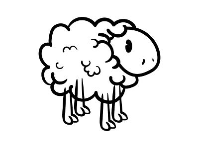 sheep outline   tito gouveia  dribbble