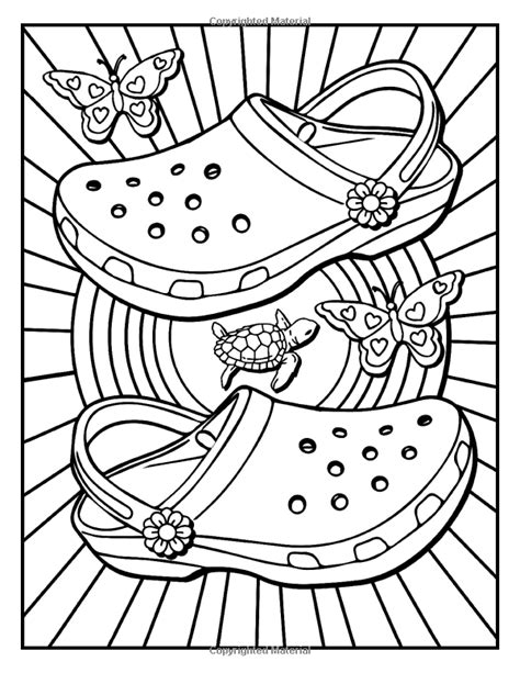 coloring page  shoes  top     butterflies flying