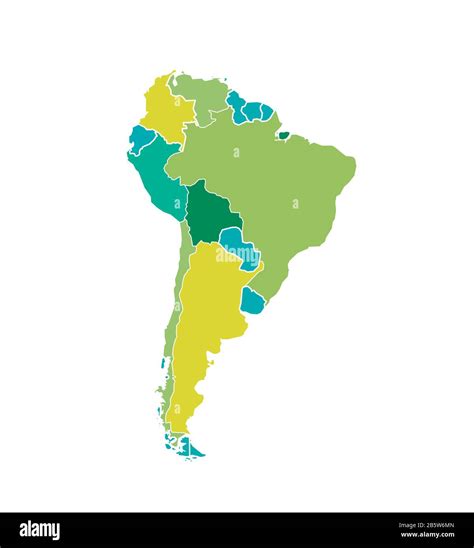 colored south america map stock vector image art alamy