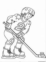 Coloring Hockey Pages Printable Print Color sketch template