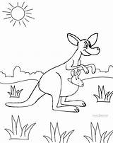 Kangaroo Coloring Pages Kids Printable Baby Color Cool2bkids Print Face Sheets Children Template Getcolorings Animal sketch template