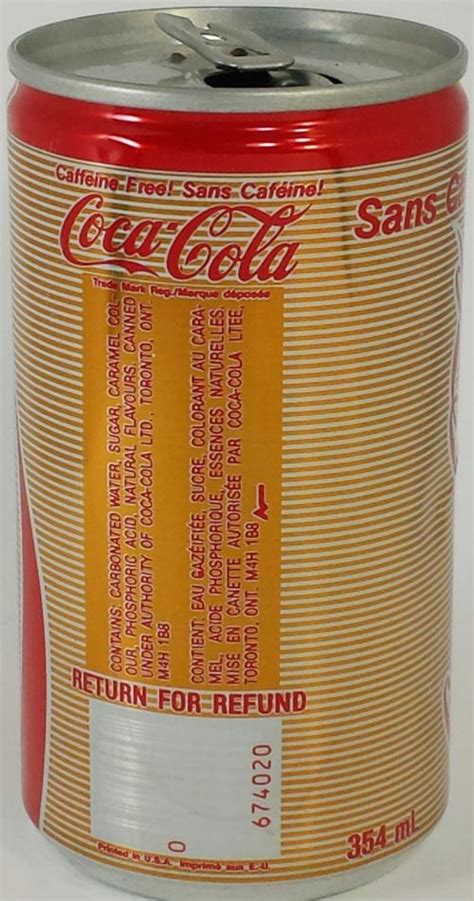 coca cola cola caffeine  ml canadian  printe canada