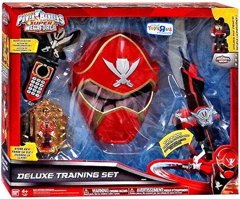 power rangers super megaforce deluxe training set exclusive roleplay toy red ranger bandai