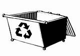 Dumpster Clipart Clip Recycling Recycle Bin Garbage Waste Cliparts Skip Disposal Fire Animated Symbol Roll Off Trash Bins Library Village sketch template