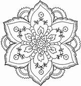 Coloring Flower Pages Flowers Printable Color Sheets Colouring Beautiful Floral Fleur Print Tattoo sketch template