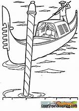 Gondola Coloring Pages Venice Template sketch template