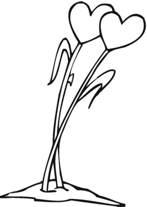 hearts flowers coloring pages  kids disney coloring pages