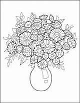 Bouquet Flower Emerson Visit Post Coloring Books Flowers sketch template