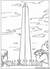 Washington Monument Coloring Project Pages Niagara Falls Dc Make Symbols Kids Colorkid sketch template