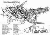 Mosquito Havilland Cutaway P51 Aces P144 sketch template
