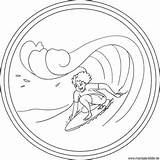 Mandala Mandalas Ausmalen Ausdrucken Wellenreiten Malvorlage Surfen sketch template