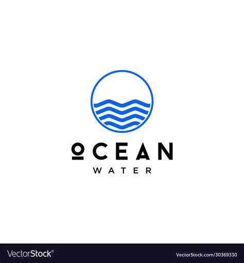 ocean logo royalty  vector image vectorstock