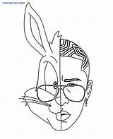 Bunny Bad Coloring Pages Printable Cool Wonder Rapper sketch template
