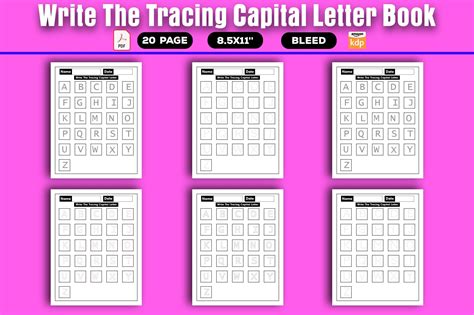 missing capital letter tracing workbook graphic  creative shope