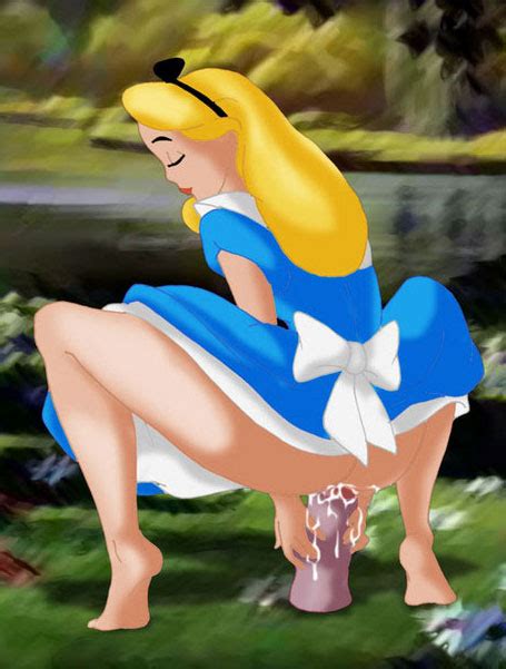 alice in wonderland nude is bouncing on dildo on a glade disney porn