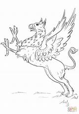 Griffin Grifone Greif Stampare Ausmalbild Mythical Supercoloring Animali Fantastici Mythologie Criaturas sketch template