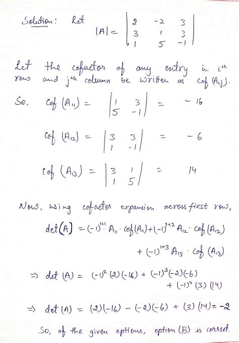 solved  pls needed compute  determinant   cofactor