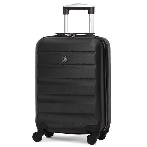 aerolite cabin size suitcase black  knowingly concise