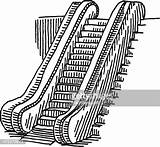 Escalator Coloring Pages Drawing Getcolorings Printable sketch template