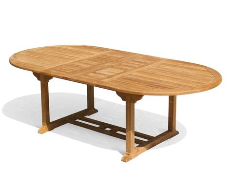 brompton teak oval extendable outdoor table