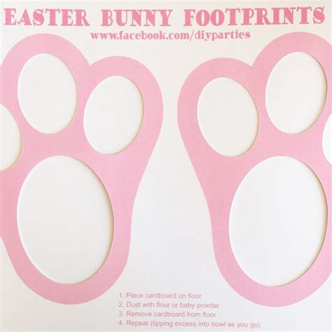 printable cut  bunny feet printable bunny feet bunny footprints