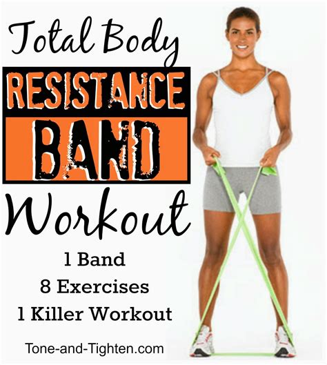 total body resistance band workout tone and tighten