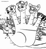 Coloring Finger Pages Family Patrol Paw Popular sketch template