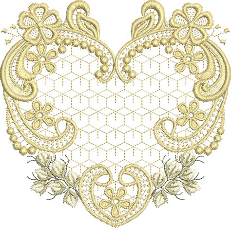 golden heart embroidery motif  embroidery inspirations  sue sue box creations