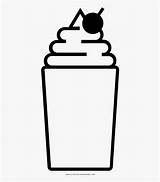 Coloring Cream Milkshake Whipped Icon Clipartkey sketch template