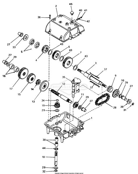simplicity   hp  snowthrower parts diagram  peerless transmission model