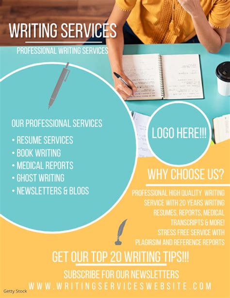 copy  professional writing service flyer ad postermywall