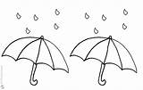 Coloring Umbrella Pages Raindrop Simple Printable Kids sketch template