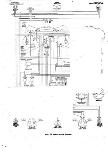 mg td chassis wiring diagram chart pgs ebay
