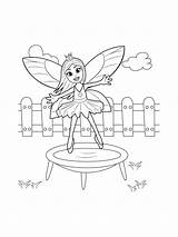 Trampoline Coloring Pages Printable Kids sketch template