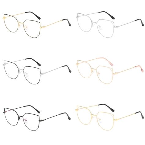 fashion square clear lens glasses vintage geek nerd retro style metal