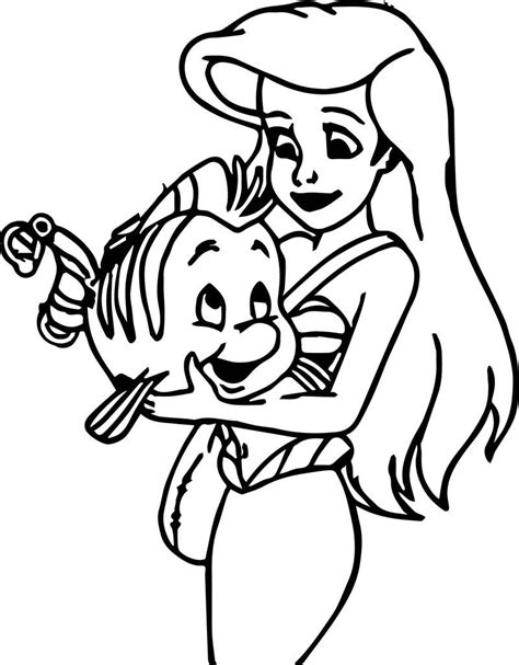 flounder coloring pages   mermaid coloring pages