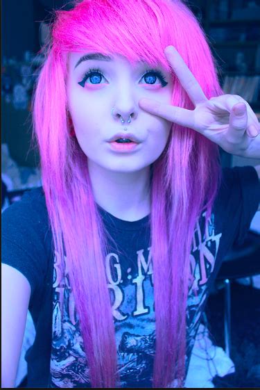 girl cool pink hair emo scene girl emo hairstyle pretty hairstyles