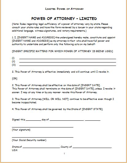 printable power  attorney form nj litdld