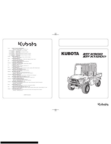 kubota rtv  operators manual     pages
