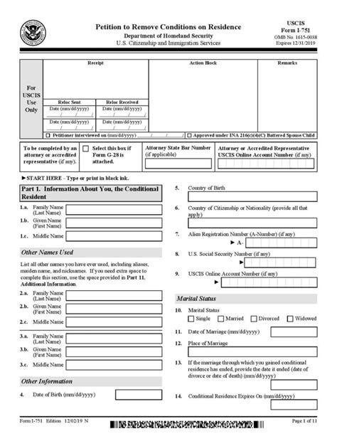 form instructions filing fee processing time