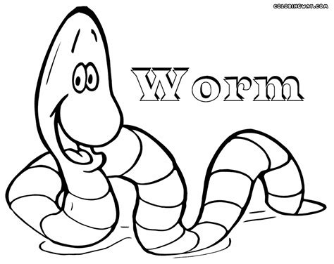 worm coloring pages coloring pages    print