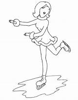 Coloring Skating Figure Pages Woman Enjoying Popular sketch template