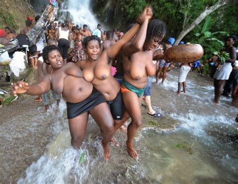 tribe girls bathing topless